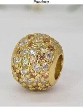 Pandora Shine gold golden mix Charm